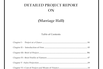 help you prepare cma data and project report to raise funds