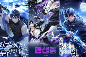 webtoon cover illustration anime manga shonen comic light novel webtoon artist