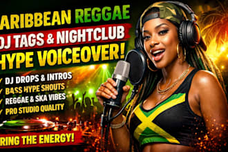 record nightclub dj drop tag, dj producer tag  for soca, ska, dancehall, reggae