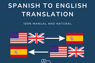 translate and localize english to spanish and spanish to english like a native