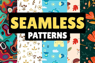 create seamless pattern design and vector pattern