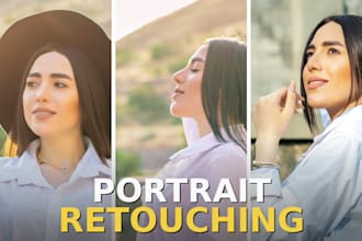 do natural portrait and beauty photo retouching