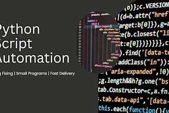 write or fix a simple python script for automation or tasks