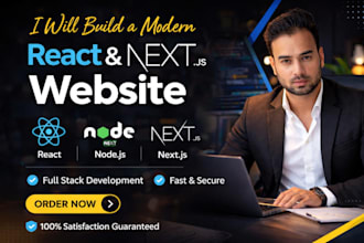 build responsive react next js website or landing page