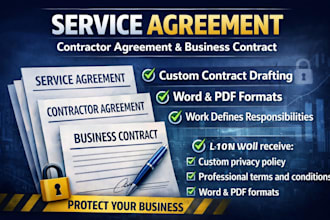 draft service agreement and contractor agreement