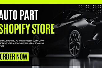 build auto parts shopify store automotive website automobile car parts website