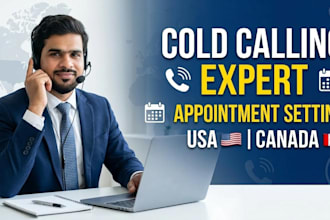 do cold calling and appointment setting for USA and canada businesses