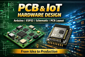 develop arduino and esp32 iot projects with pcb and firmware