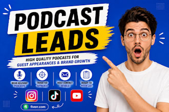 find instagram, tiktok, influencers and podcast lead list