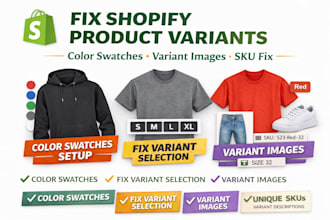 fix shopify product variants add color swatches and variant buttons for products
