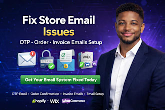 do otp emails, order confirmations, invoice email for shopify, wix, woocommerce