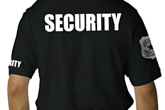 create a professional security company logo and custom t shirt design