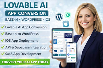 convert lovable ai to wordpress, base44 to wordpress lovable to ios lovable dev