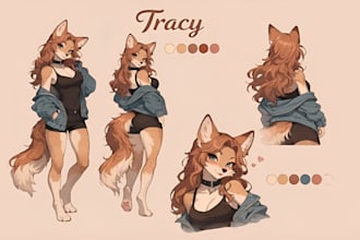 draw fursona ref sheet  anthro ref sheet reference sheet furry oc nsfw art