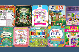 design kid activity book children puzzles book kindergarten and preschool