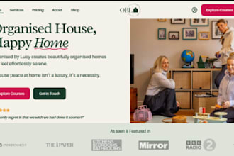 redesign wix home organization home decluttering digital home organizer website