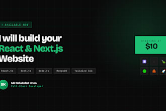 build a responsive website with backend