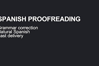 proofread and edit your spanish text manually