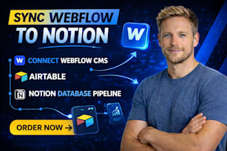 sync webflow to notion integrate webflow website cms airtable notion database