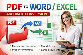 convert PDF to word or excel manually with high accuracy
