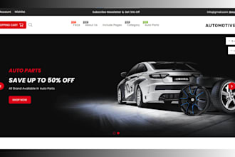 build auto parts store automobile woocommerce website automotive shopify website