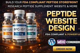build fda compliant peptide website research peptide store woocommerce peptide