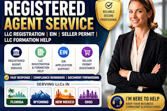 be your trusted registered agent llc registration ein in florida wyoming,nm ohio