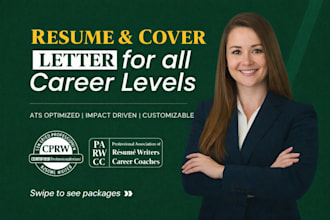 write and update ats resume, cover letter and linkedin