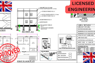 provide licensed architect permit drawing architectural plan for city permit