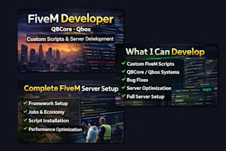 build custom fivem scripts and systems for qbcore, qbox and esx
