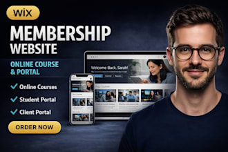 build wix membership website online course website student portal client portal