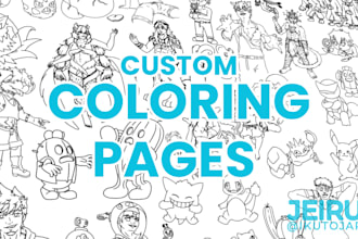 design custom coloring book pages for kids and adults for amazon KDP
