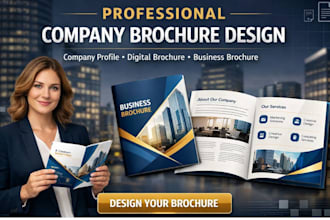 design professional company profile, company brochure and digital brochure