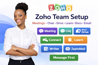 do zoho meeting, cliq, workdrive, connect, learn, writer, zeptomail, tables
