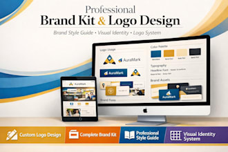 design canva branding kit, brand guidlines, visual identity and custom logo