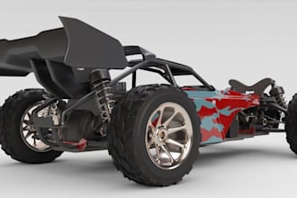 blender 3d rc car,f1 front wing,slippers clutch design,bulkhead render,3d print