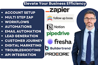integrate follow up boss api zapier buildertrend pipedrive procore fresha notion