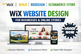 build, design or redesign wix website or wix ecommerce store for business