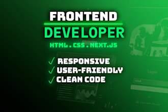 develop a modern responsive frontend with HTML CSS and nextjs