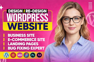 design,redesign, fix, speed optimize, and develop your wordpress elementor site