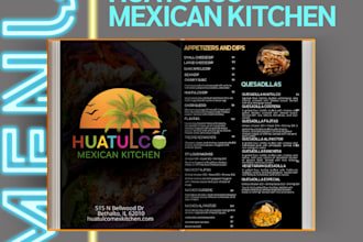 design modern restaurant menu, cafe menu or food menu
