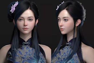 realistic virtual avatar,ai image to 3d vrchat,2d to 3d,obs,model for livestream