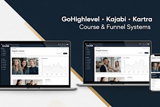build kajabi websites, kartra online courses and high converting sales funnels