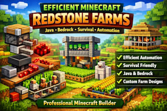 build efficient redstone farms in your world