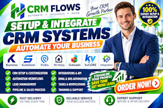 setup kommo CRM automation suitedash podio rei reply dubsado kvcore integration