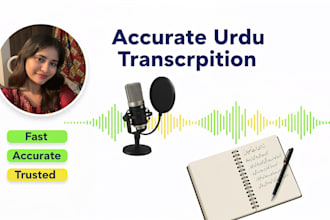do transcription for urdu audios and videos