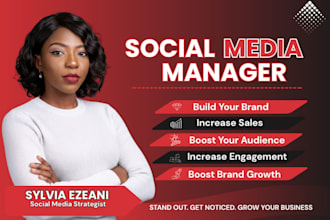 be your social media manager design social media posts social media manager