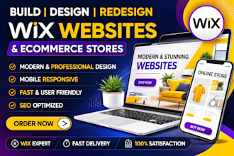 build wix website design or redesign wix website and wix ecommerce store