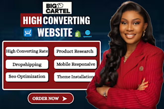 design ,redesign, setup, fix big cartel, bigcommerce, opencart shopify, ecwid