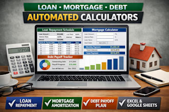do automated loan repayment, debt mortgage calculator in excel or google sheets